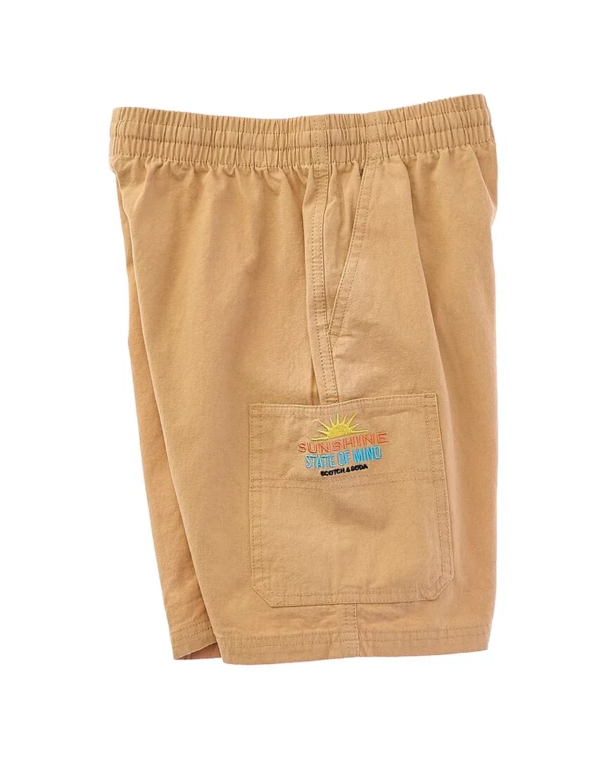 Короткие грузовые шорты Scotch & Soda, коричневый — фото 2