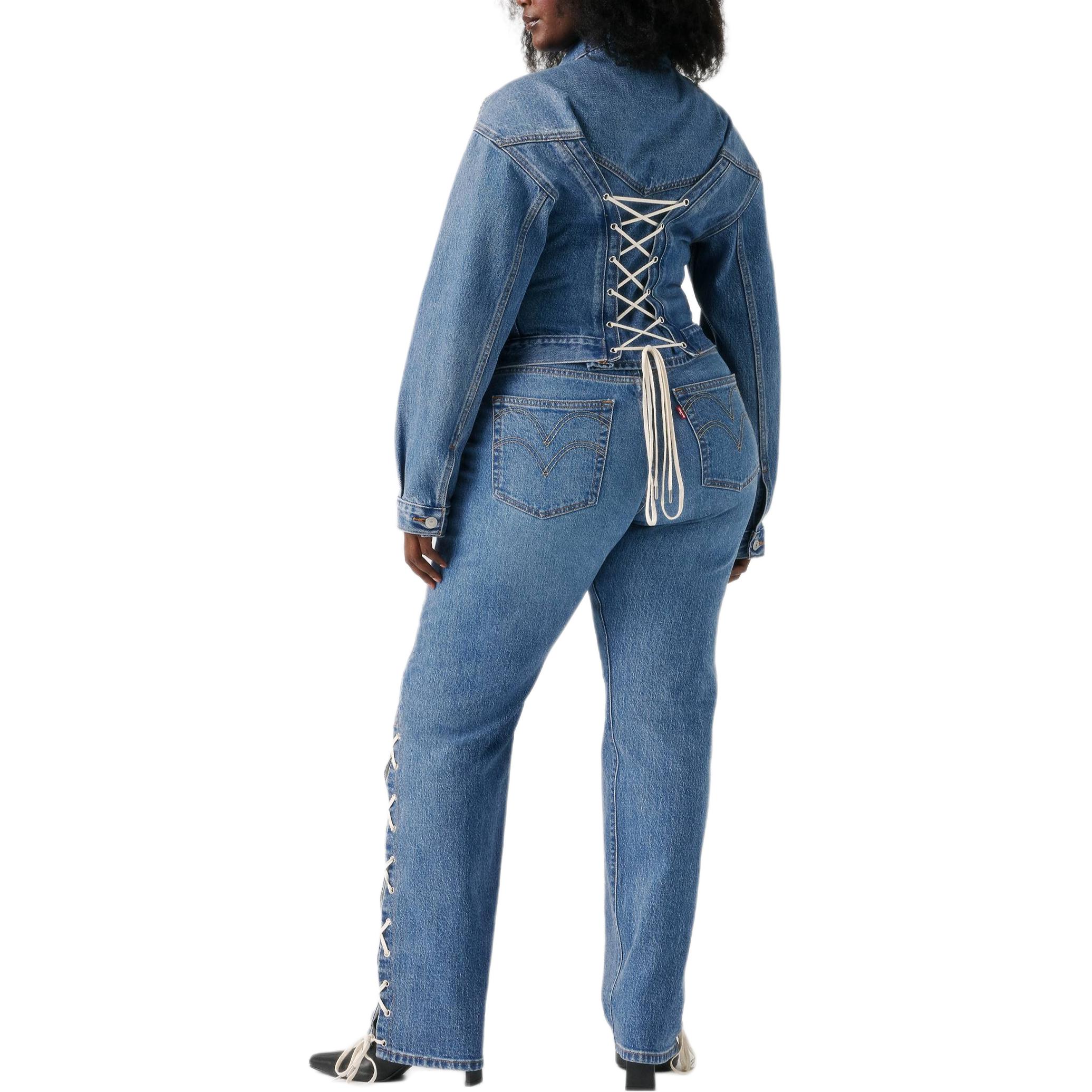 Джинсы Levi's x Beyoncé Beyoncé FW25 женские Levis, lace-up-medium washed — фото 3
