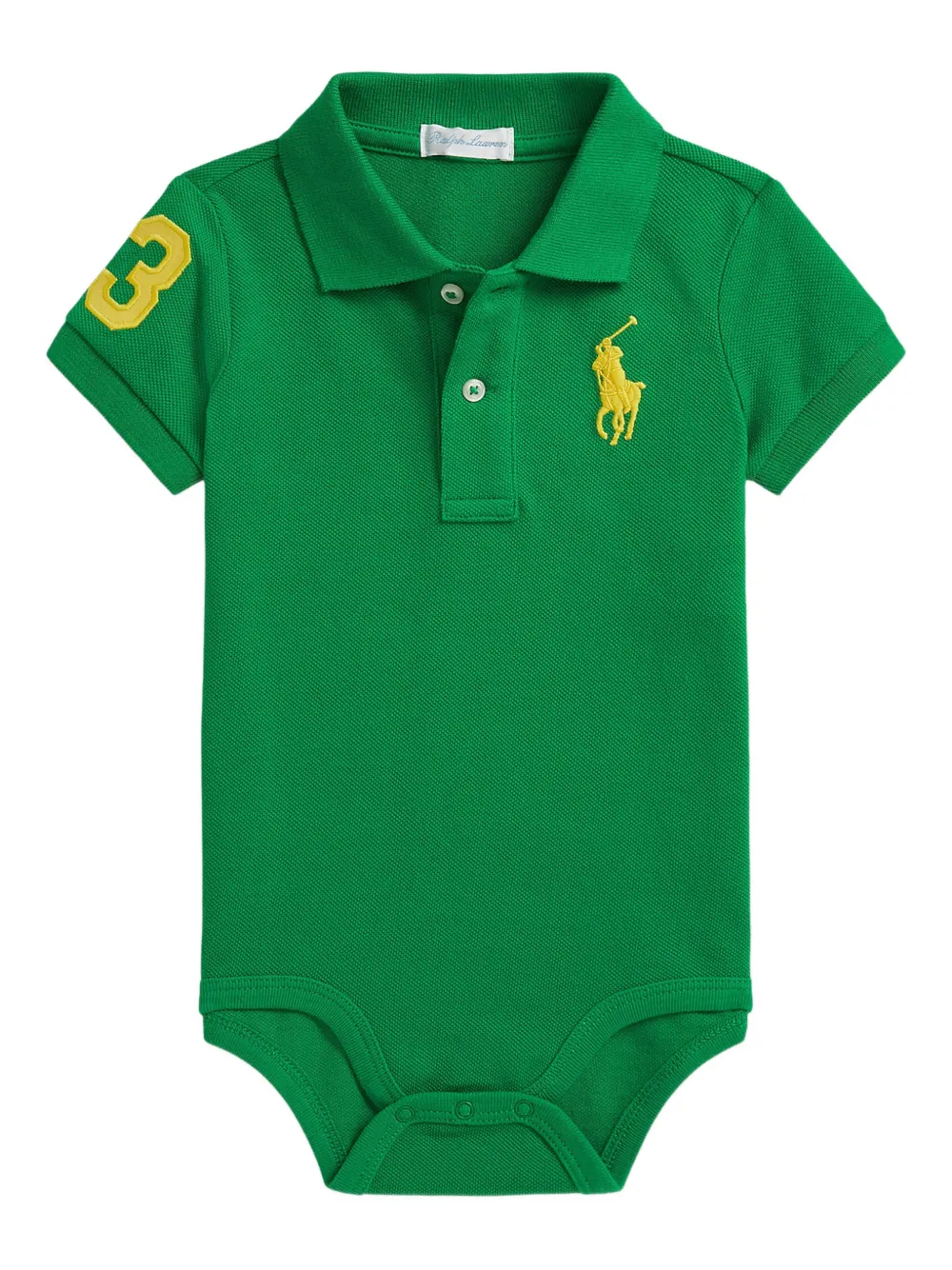 

Боди с вышитым логотипом POLO RALPH LAUREN KIDS, зеленый