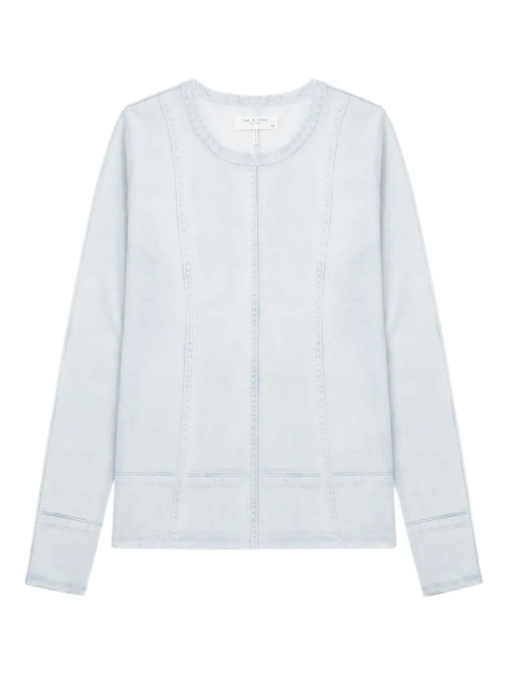 

Топ с длинными рукавами и швами rag & bone, синий