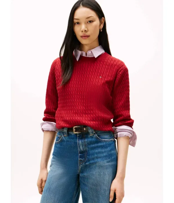 Свитер regular fit Tommy Hilfiger, коньячный