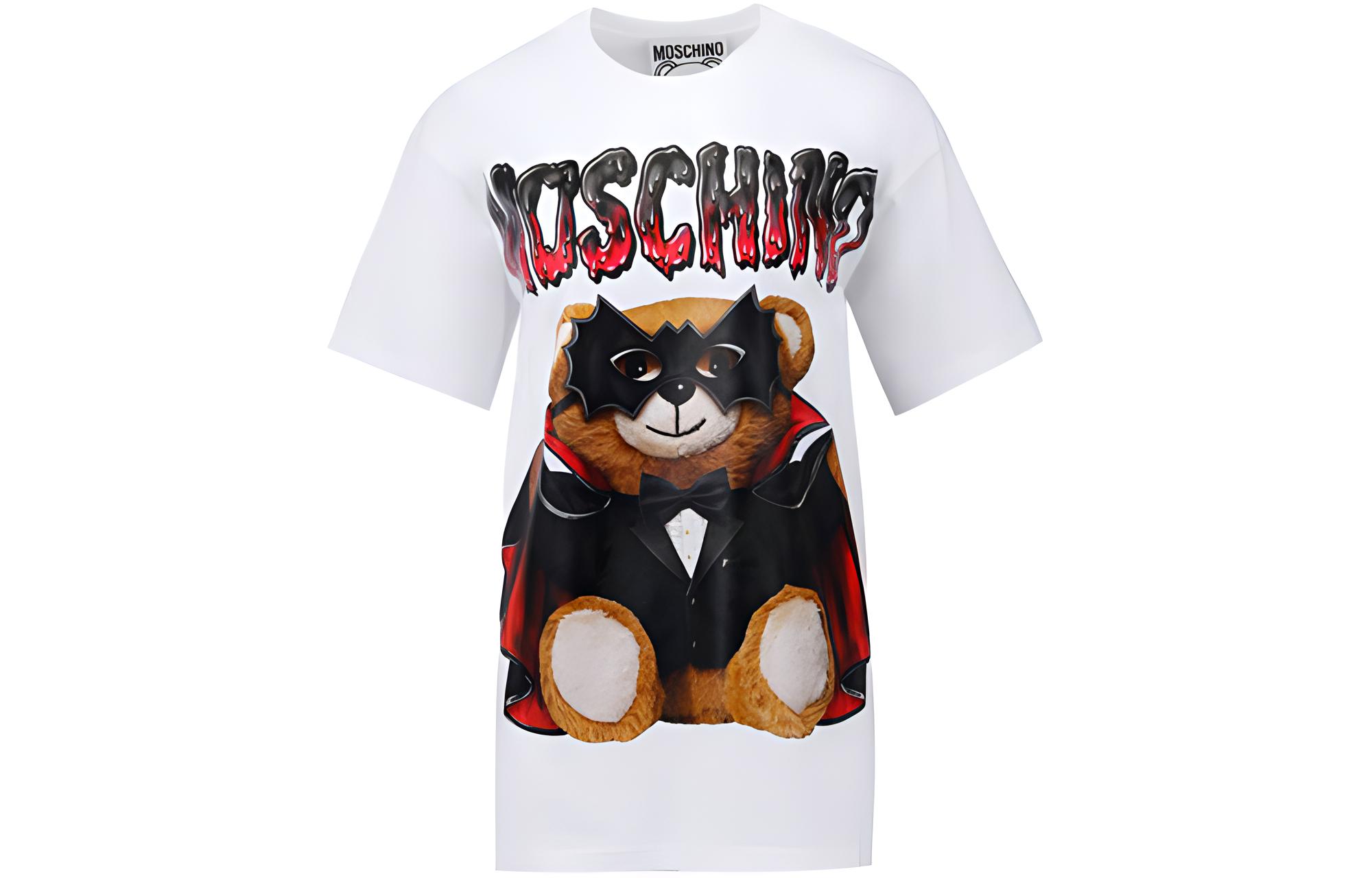 

MOSCHINO Футболка женская белая, Белый, MOSCHINO Футболка женская белая