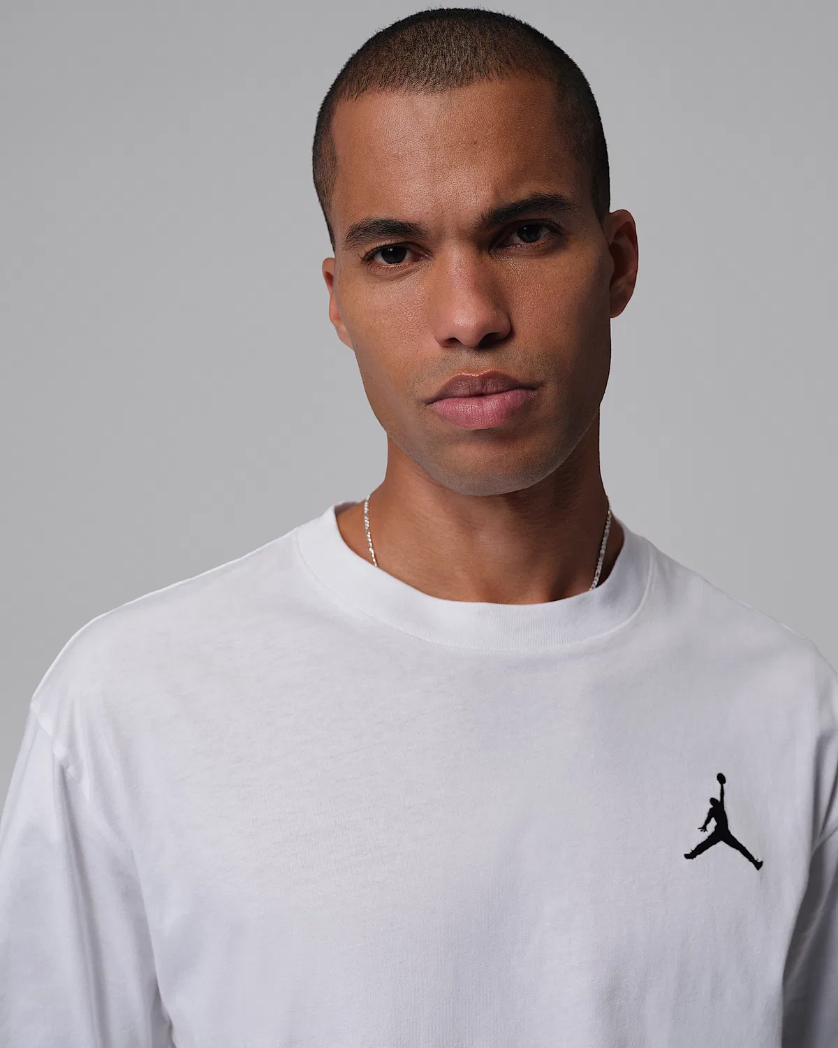 Мужская футболка Jordan с вышивкой Jumpman, White/Black — фото 3