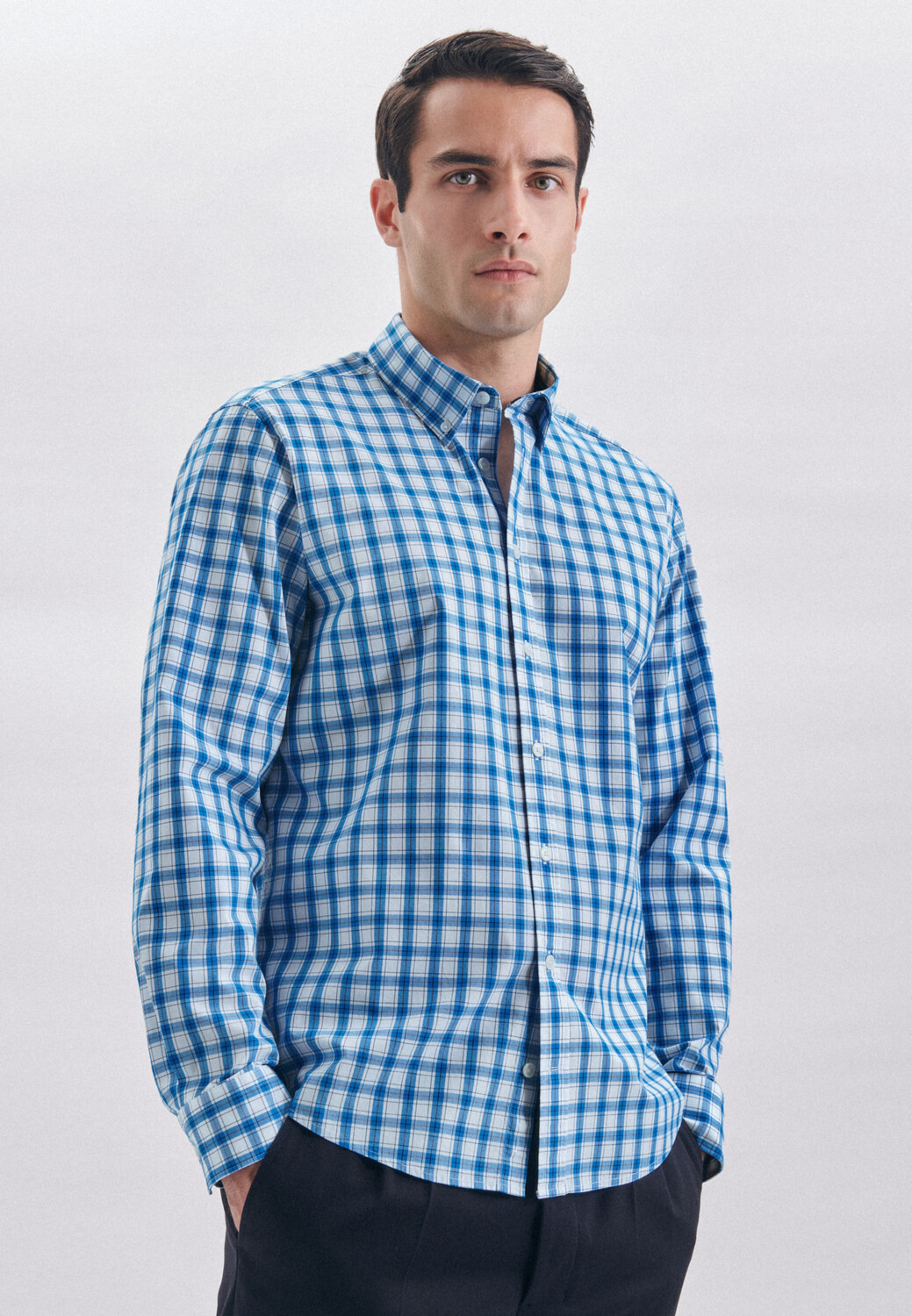 

Рубашка Seidensticker Casual Regular, бирюзовый