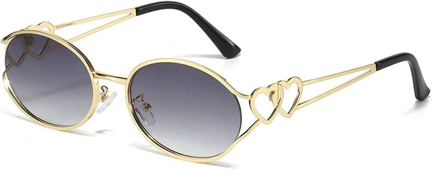 

Солнцезащитные очки Willochra в форме сердца, дизайнерские, круглые, женские, в маленькой оправе, ретро, ​​овальные, модные, с защитой от УФ-излучения UV400, C3