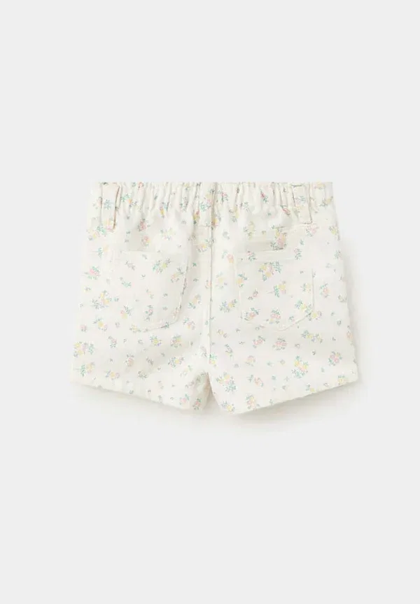 Шорты джинсовые детские Mango Kids, цвет бежевый — фото 4
