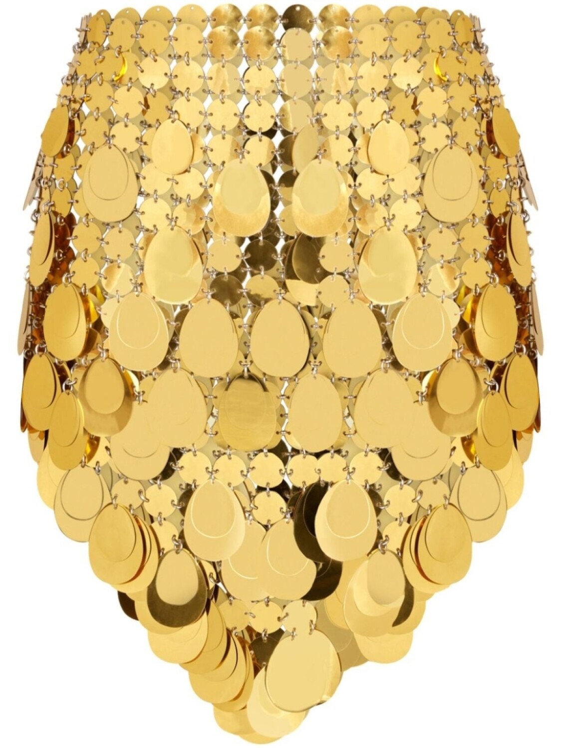 

Rabanne юбка мини Gold Sparkle Assembly, золотистый