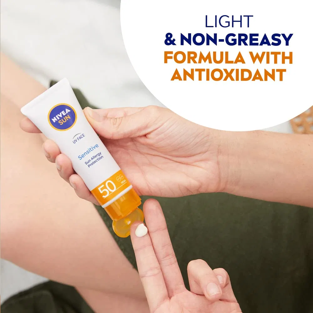 Солнцезащитный крем для чувствительной кожи Nivea Sun UV Face Soothing Sensitive SPF50 Nivea Sun — фото 4
