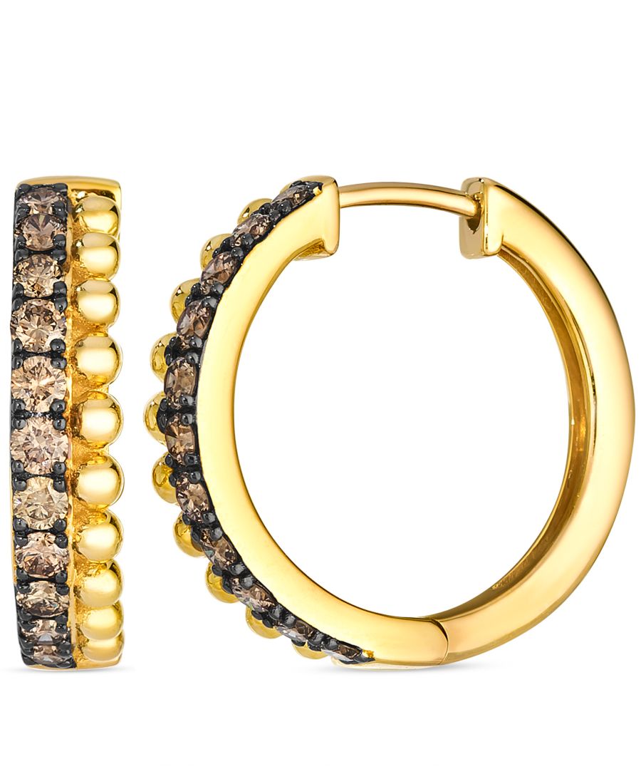 

Серьги Шоколадный с бриллиантами (0,65 карата) в оправе из медового золота 14 карат Le Vian, Yellow Gold