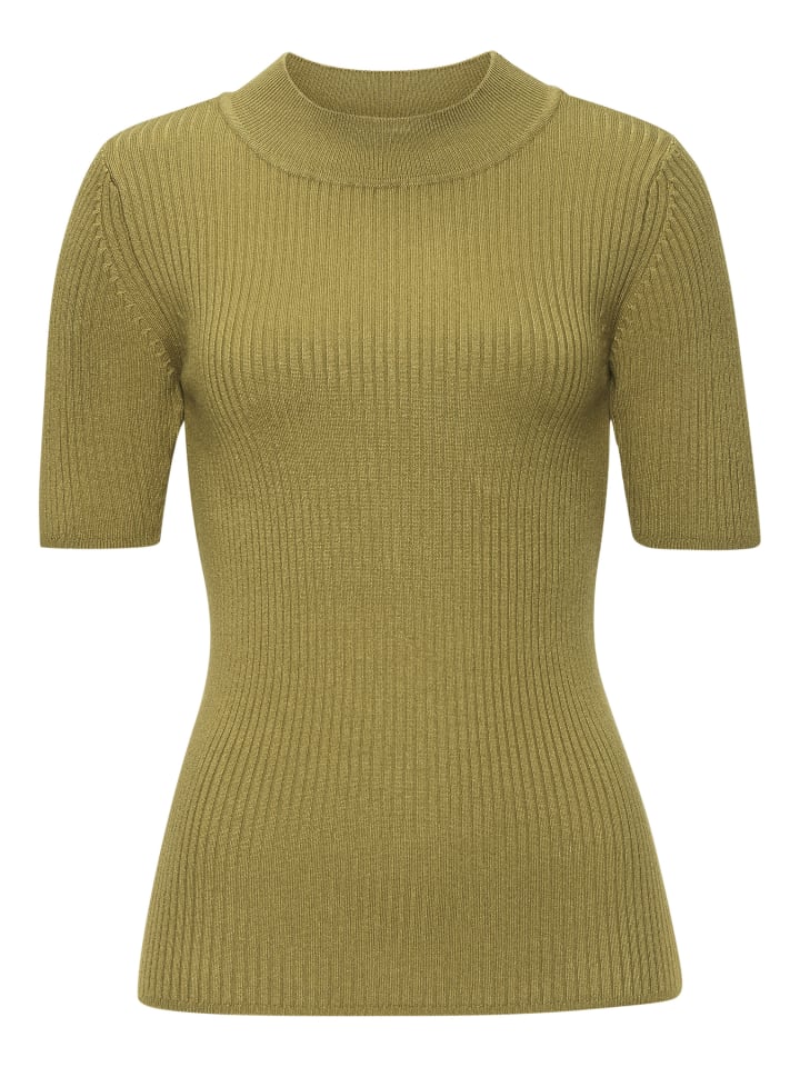 

Свитер с короткими рукавами цвета мха LASCANA