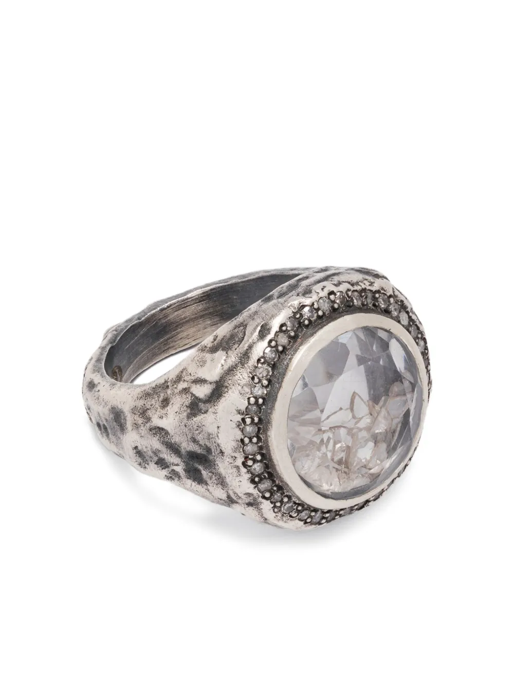 

Кованое кольцо из стерлингового серебра KUNDO, серебяный