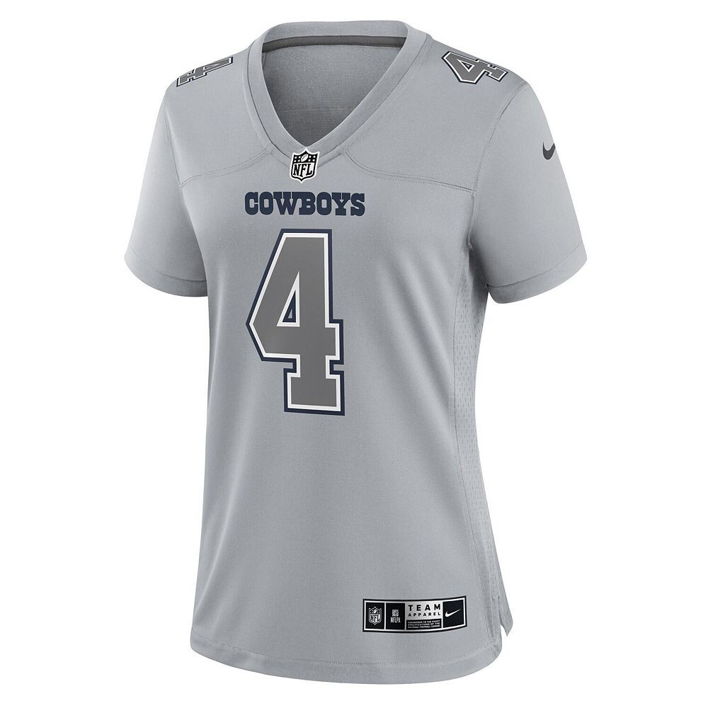 Женский джерси Nike Dak Prescott Grey Dallas Cowboys Atmosphere Fashion Game Джерси, цвет Cow Grey — фото 3
