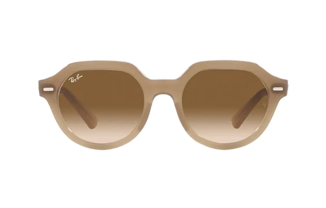 

RayBan Солнечные очки Ray Ban с круглой оправой и логотипом, Brown