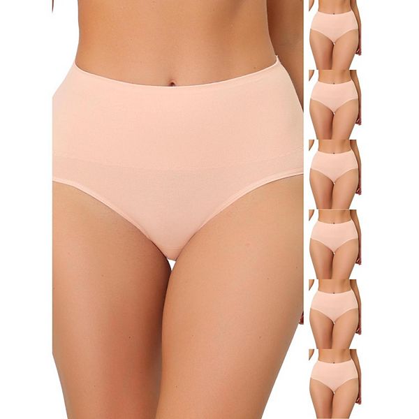 

7 пар женского белья для коррекции фигуры с высокой талией, дышащие трусики Inspire Chic, Pink