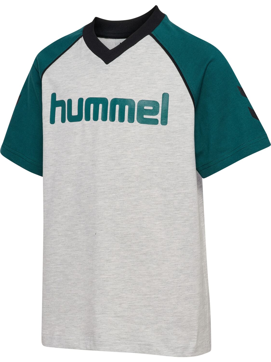 Hummel Футболка в крапинку серого цвета — фото 3