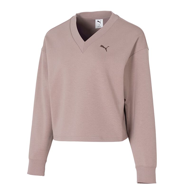 

PUMA Свитшот Women's Pink V-образный вырез Moderate, Розовый, PUMA Свитшот Women's Pink V-образный вырез Moderate