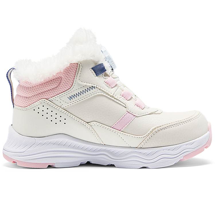 Детские зимние ботинки Skechers Kids, бежевый/розовый — фото 2