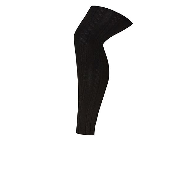 

Женские утепленные легинсы без стопы плюс сайз Avenue, Black