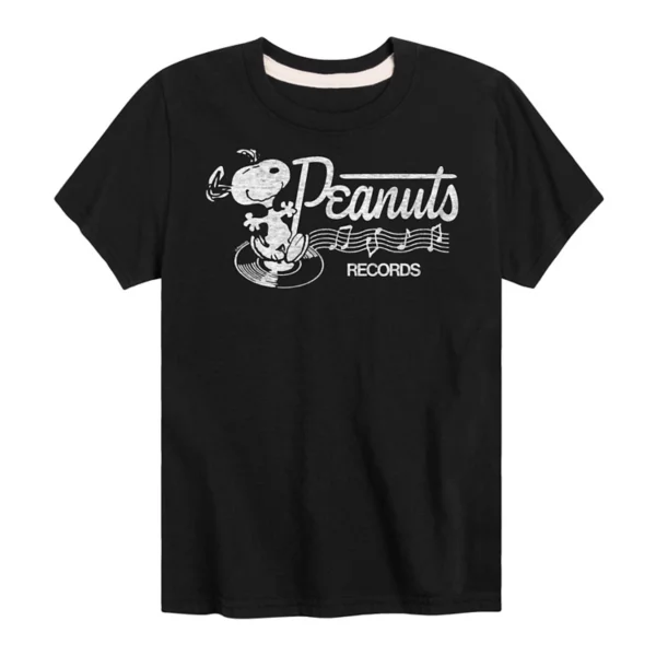 

Футболка с рисунком Снупи от Peanuts Records для мальчиков 8-20 лет Licensed Character, черный