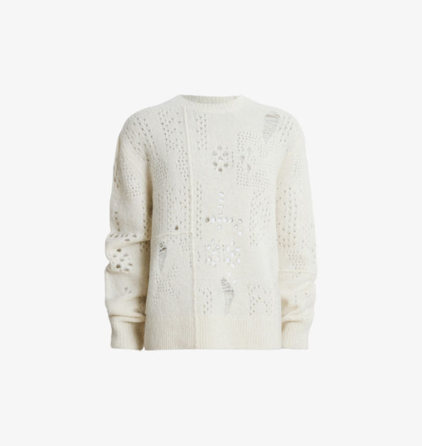 

Джемпер Hadwin ажурной вязки из смеси альпаки Allsaints, белый