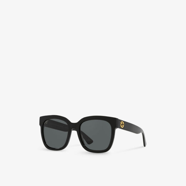 Солнцезащитные очки Gg0034Sn в квадратной оправе из ацетата Gucci, черный — фото 2