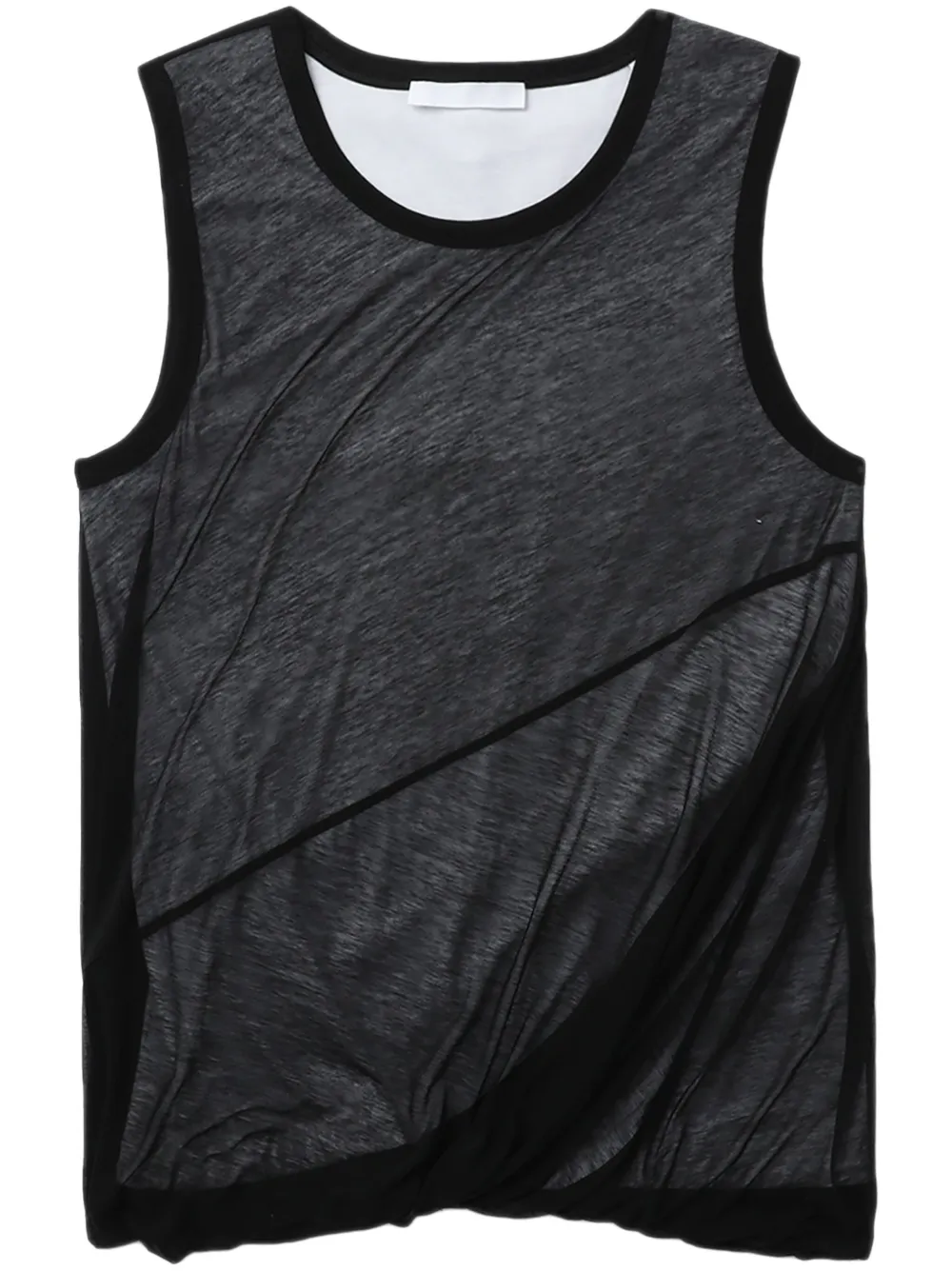 

Многослойный топ без рукавов Helmut Lang, черный