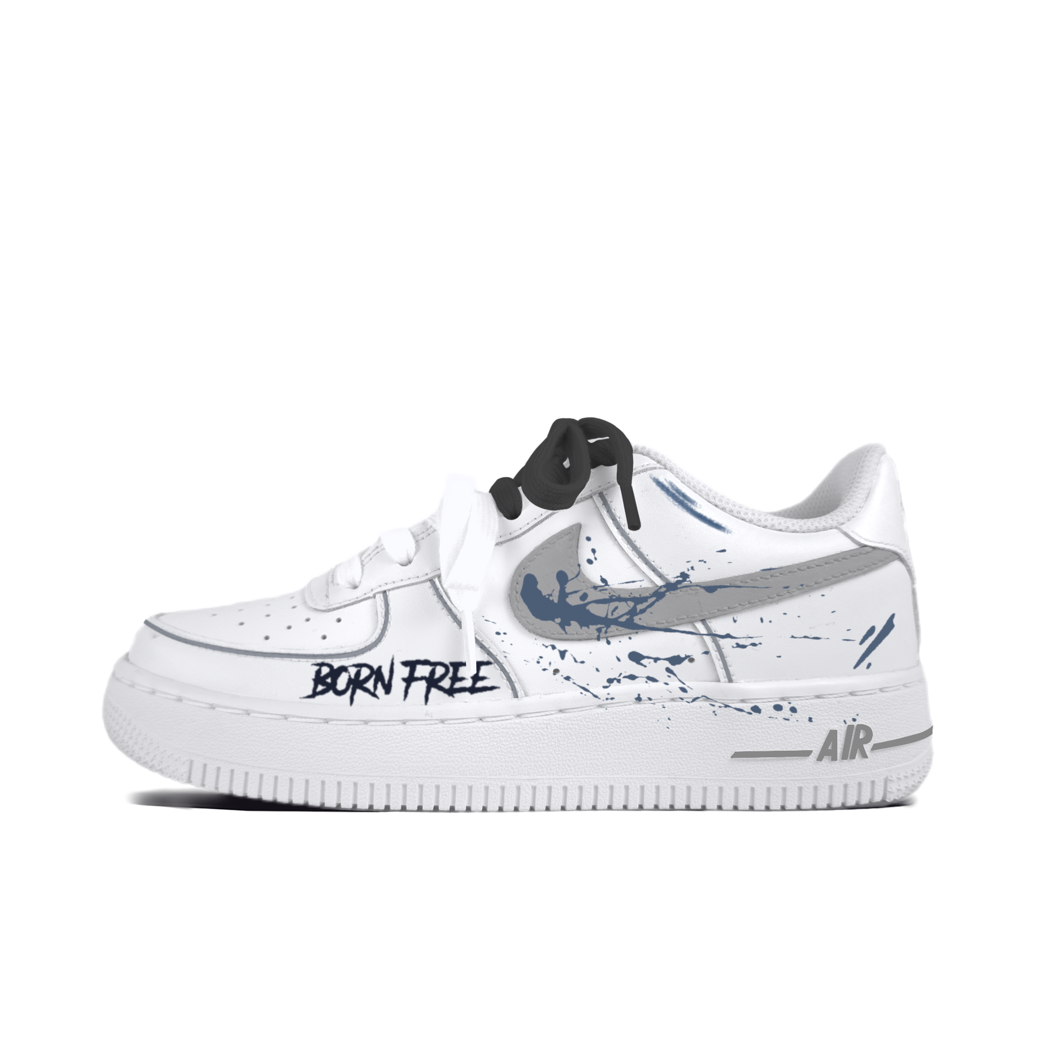 

Nike Кроссовки для скейтбординга Air Force 1 Alphabetical Lines, устойчивые к истиранию, унисекс, серо-белые