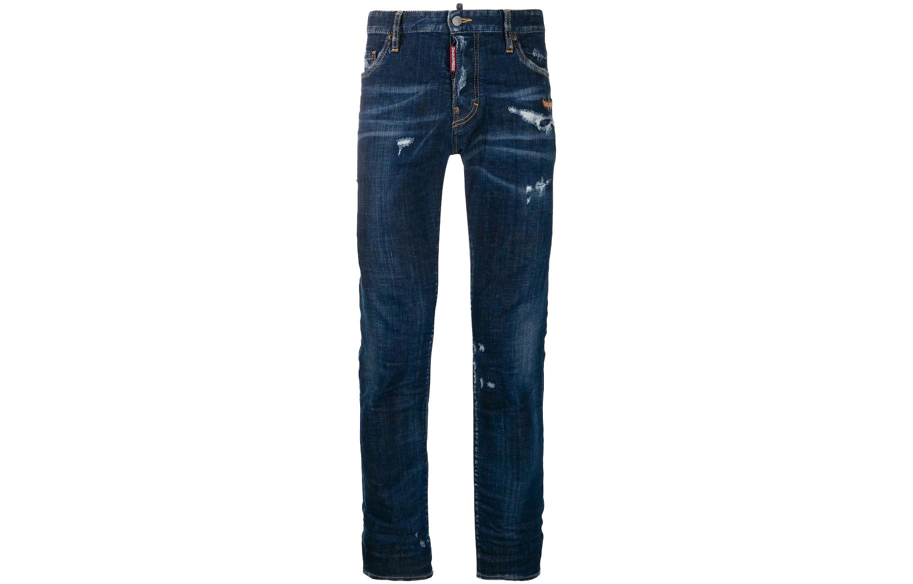 

Dsquared 2 Мужские джинсы, синие, прямого кроя