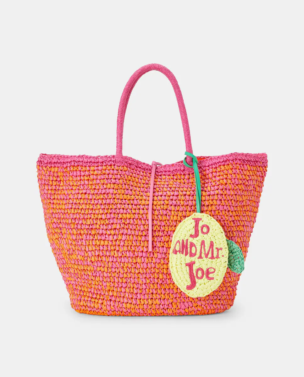 

Бумажный кошелек-сумка лимонного цвета Jo & Mr. Joe, розовый