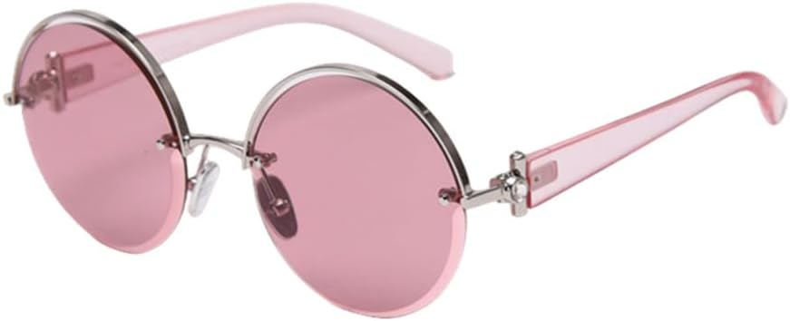 

Поляризованные полуободковые круглые женские солнцезащитные очки, мужские солнцезащитные очки для женщин с защитой от УФ-излучения UV400, C127, один размер MTZJH, C127