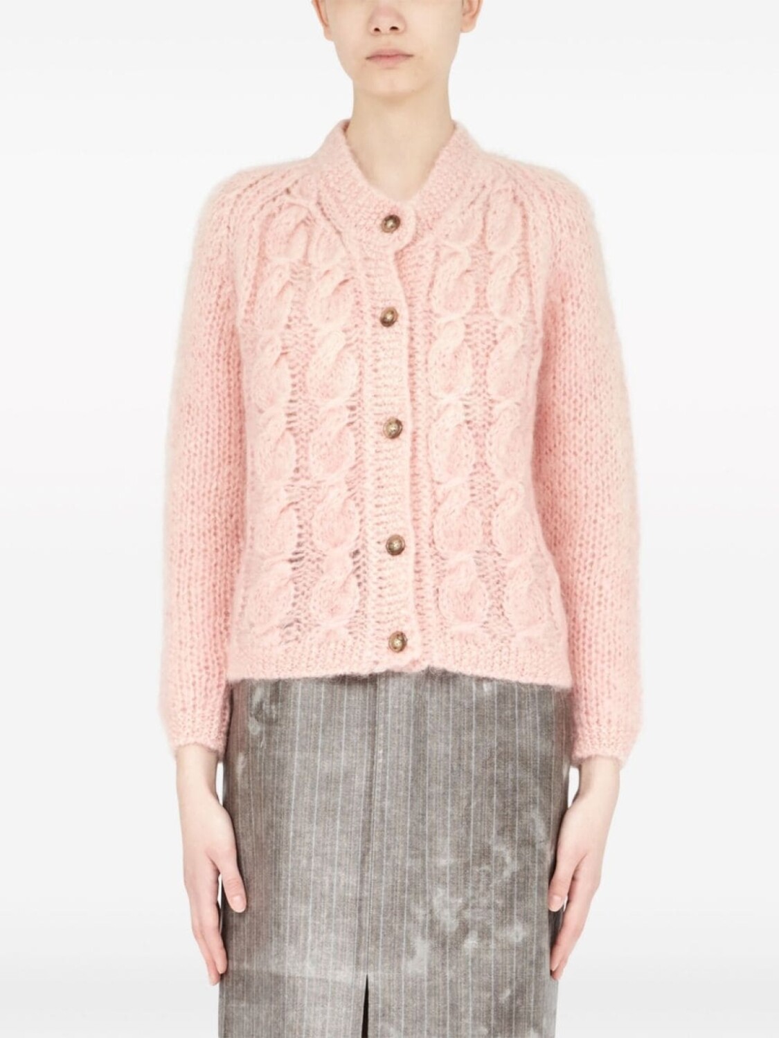 

Maison Margiela кардиган фактурной вязки, розовый