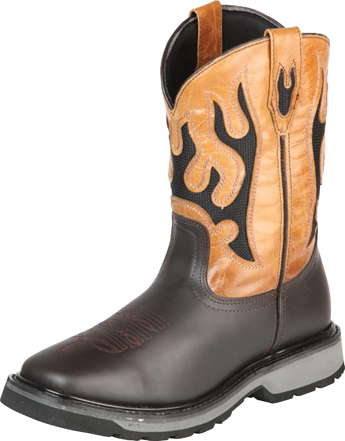 

Мужские родео-бутсы El General из натуральной кожи с квадратным носком Crazy Generic, Tang