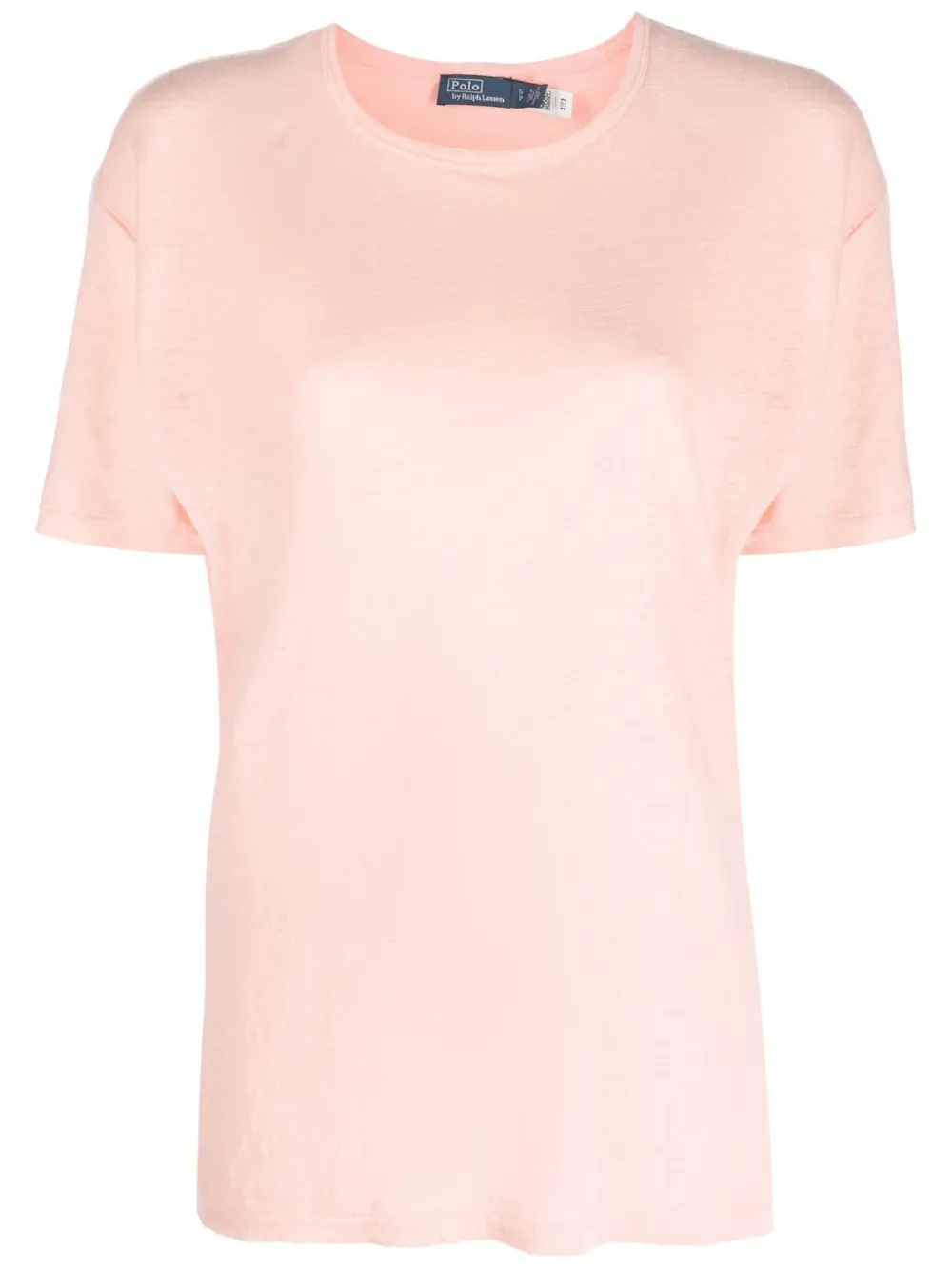 

Меланжевая футболка из льна POLO RALPH LAUREN, розовый