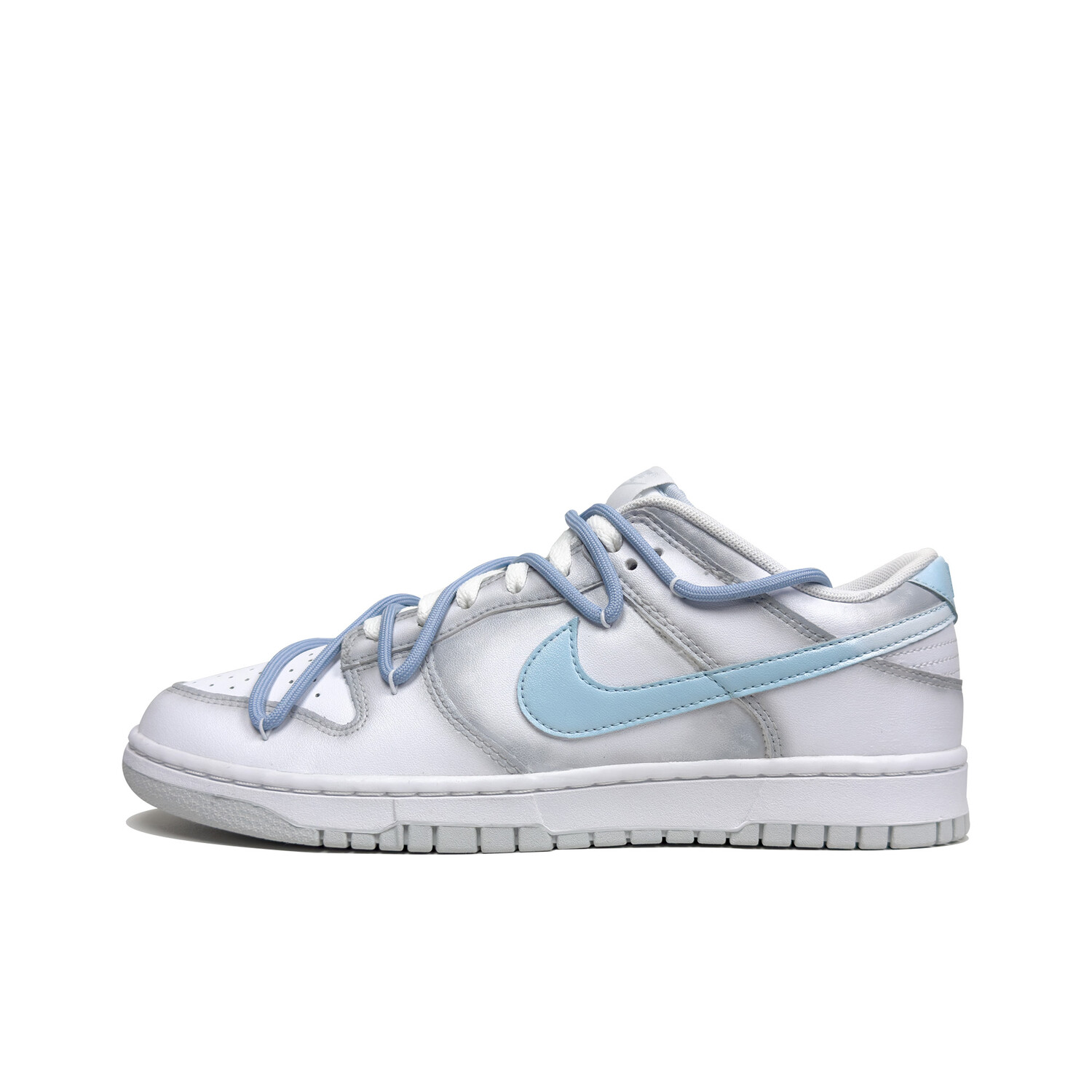 

Кроссовки Nike Dunk Skateboarding Shoes Men Low-top White/Gray/Blue, светло-серый