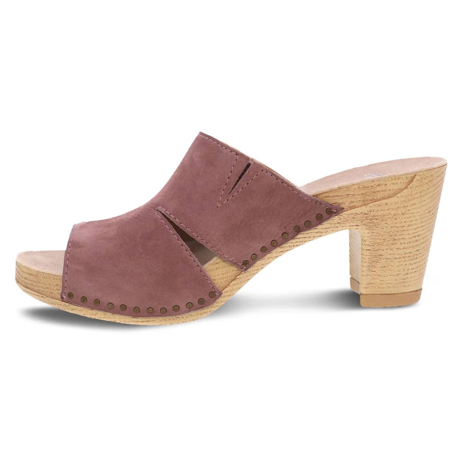 Женские летние туфли Tandi Slip On Heeled Mule в розовом цвете dansko — фото 2