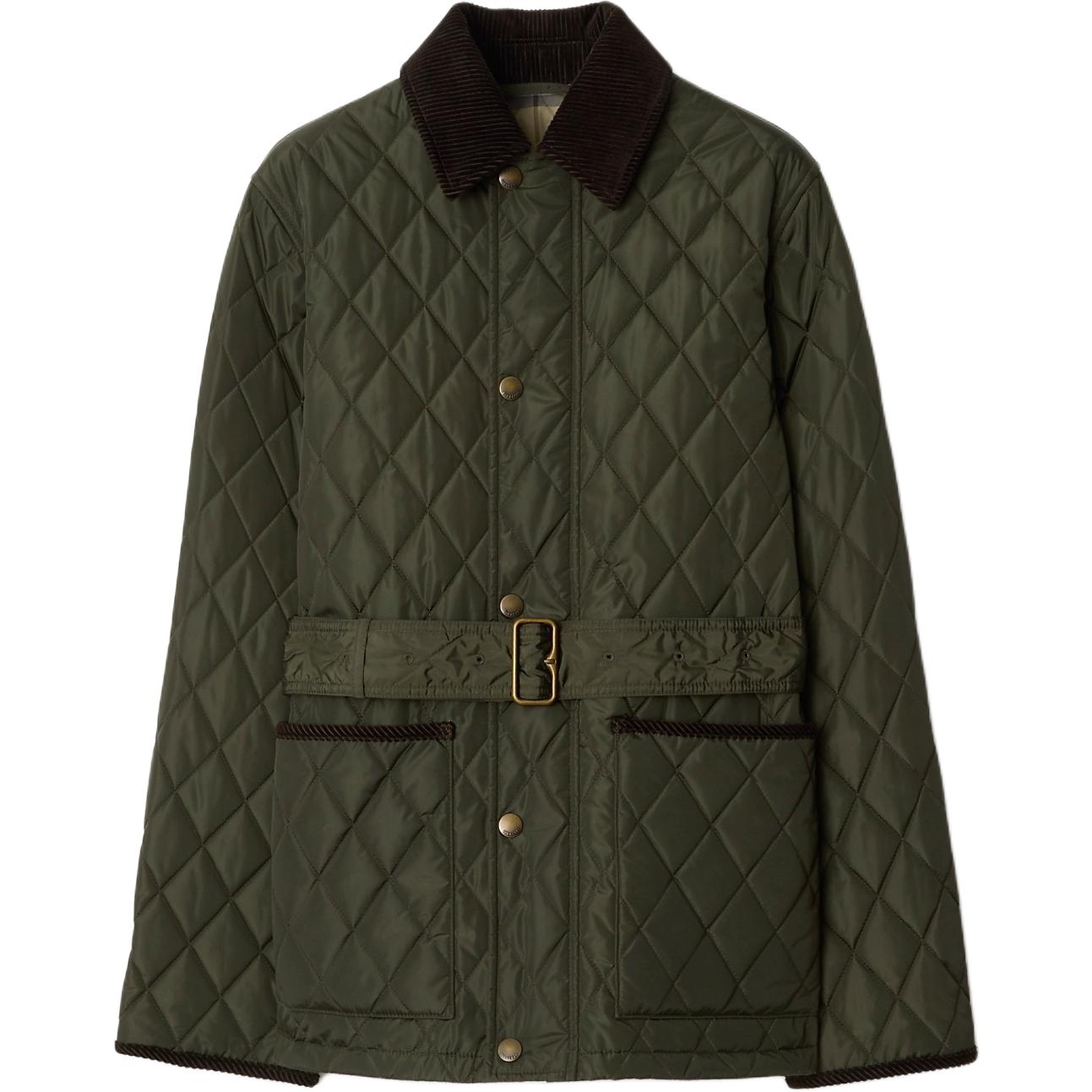 

Куртка с ромбовидной стежкой Burberry, army зеленый