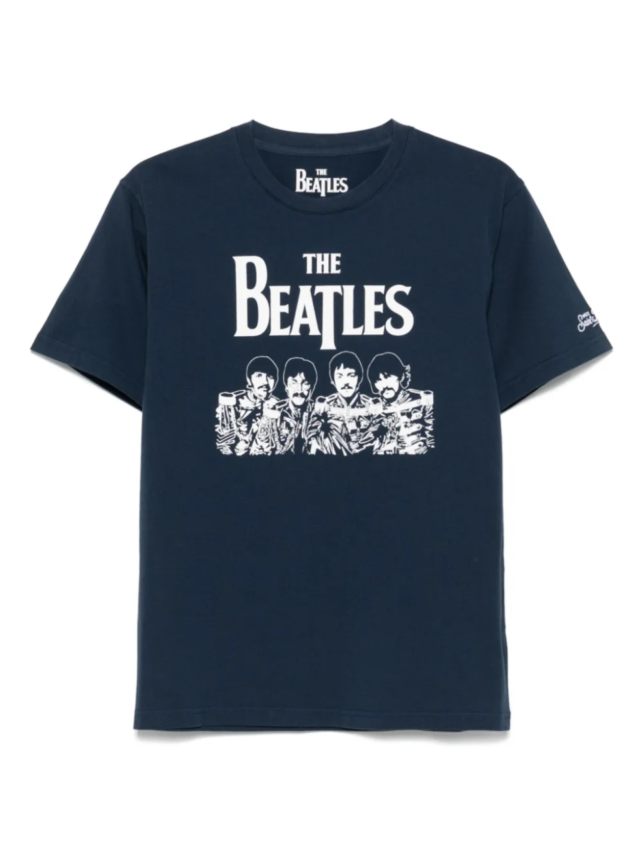 

Футболка с графичным принтом из коллаборации с The Beatles MC2 Saint Barth, синий