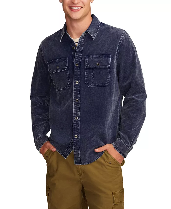 

Мужская рубашка утилитарного кроя с длинными рукавами в цвете индиго Lucky Brand, синий