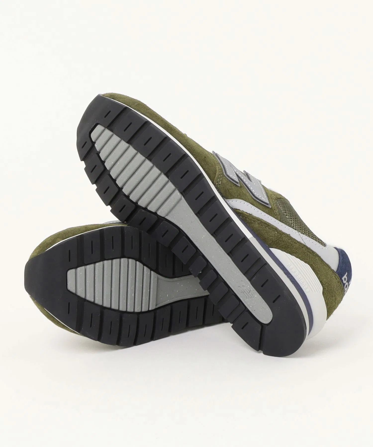 Мужские кроссовки New Balance U996 из замши и сетки хаки — фото 3