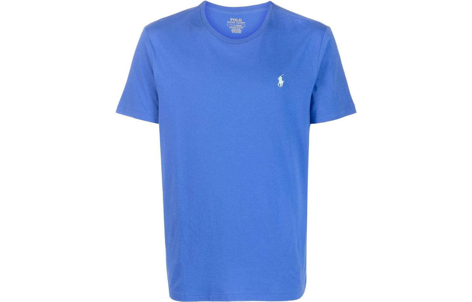 

Поло пони хлопковая футболка Polo Ralph Lauren, синий