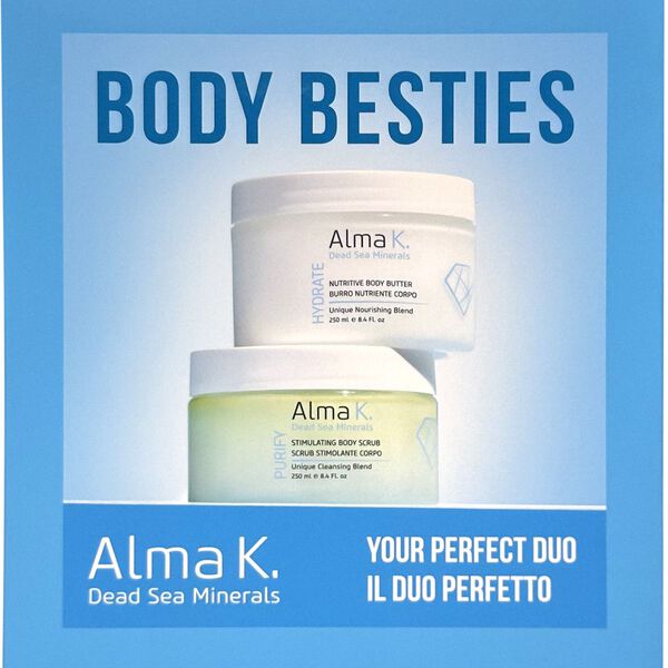

Набор: скраб для тела, 250 мл + масло для тела, 250 мл Alma K. Body besties