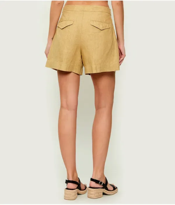 Льняные шорты relaxed fit Polo Ralph Lauren, бежевый — фото 3