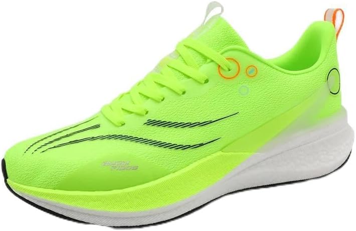 

Мужские беговые кроссовки с углеродной пластиной, ультралегкие, дышащая сетка, для гонок, ходьбы, тренажерного зала, противоскользящие Generic, зеленый