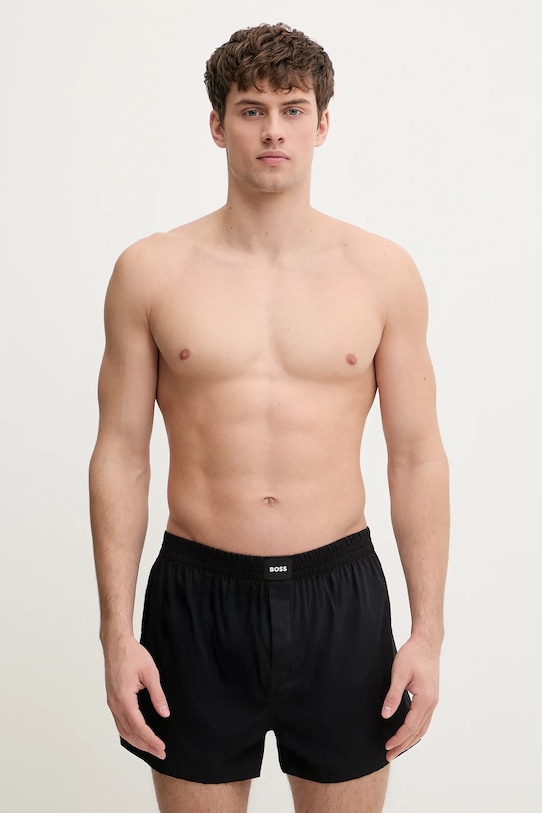 

Хлопковые боксерские шорты BOSS, размер s, персиковый, 2 шт. в упаковке, черный
