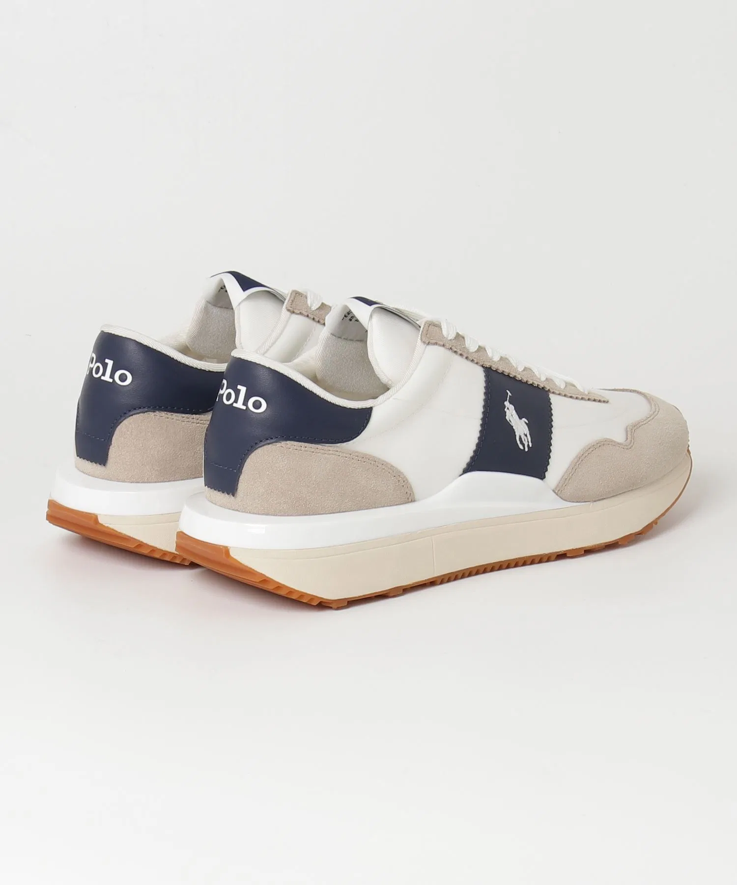 Мужские кроссовки POLO RALPH LAUREN Train 89 из замши и сетки тёмно-синие — фото 2