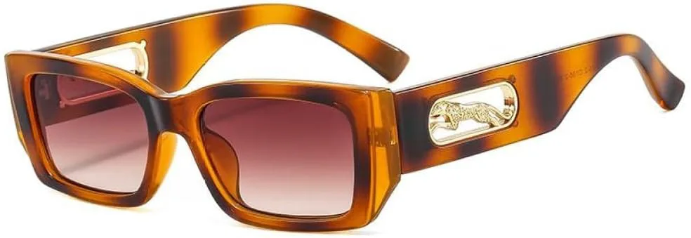 

Солнцезащитные очки LVTFCO Fashion Rectangle для женщин и мужчин, с градиентными линзами, оправой и леопардовым принтом, защита от ультрафиолета UV400, C6