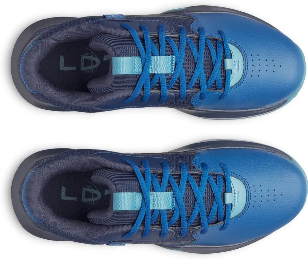 Баскетбольные кроссовки Under Armour GS Lockdown 7 (европейская версия), Varsity Blue Academy Metallic Gravel — фото 4