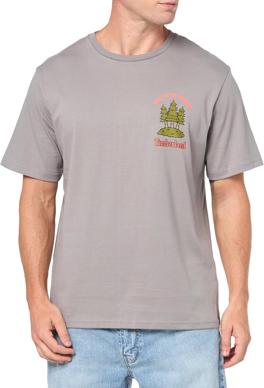 

Футболка с коротким рукавом и принтом «Восходящее солнце» от Timberland Mens, Cloudburst