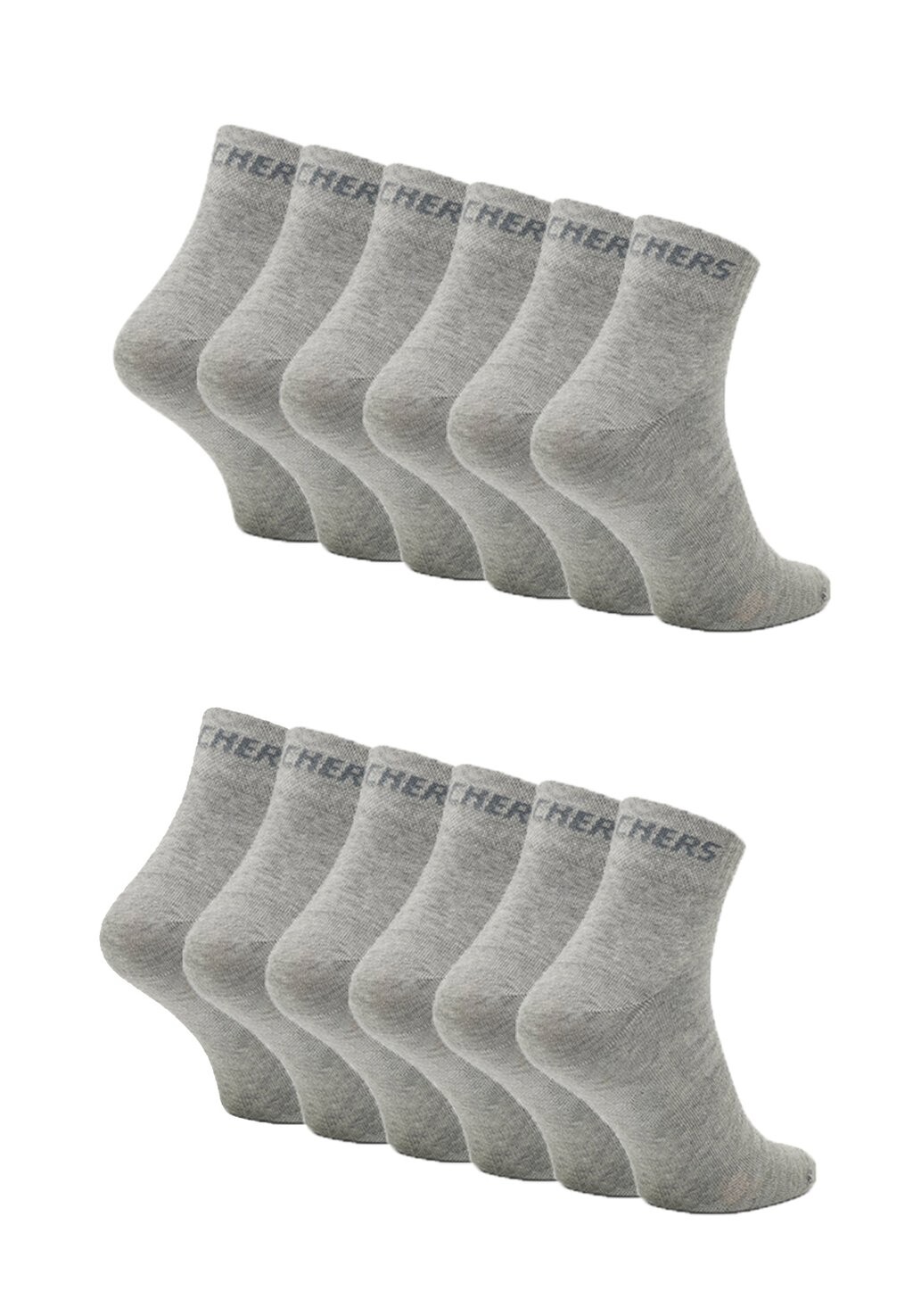

Носки MULTIPACK 12ER PACK QUARTER Skechers, цвет Mottled Light Grey