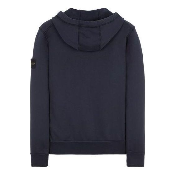 Куртка zip hoodie 'navy blue' Stone Island, синий — фото 2